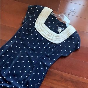 Navy/white polka dot dress